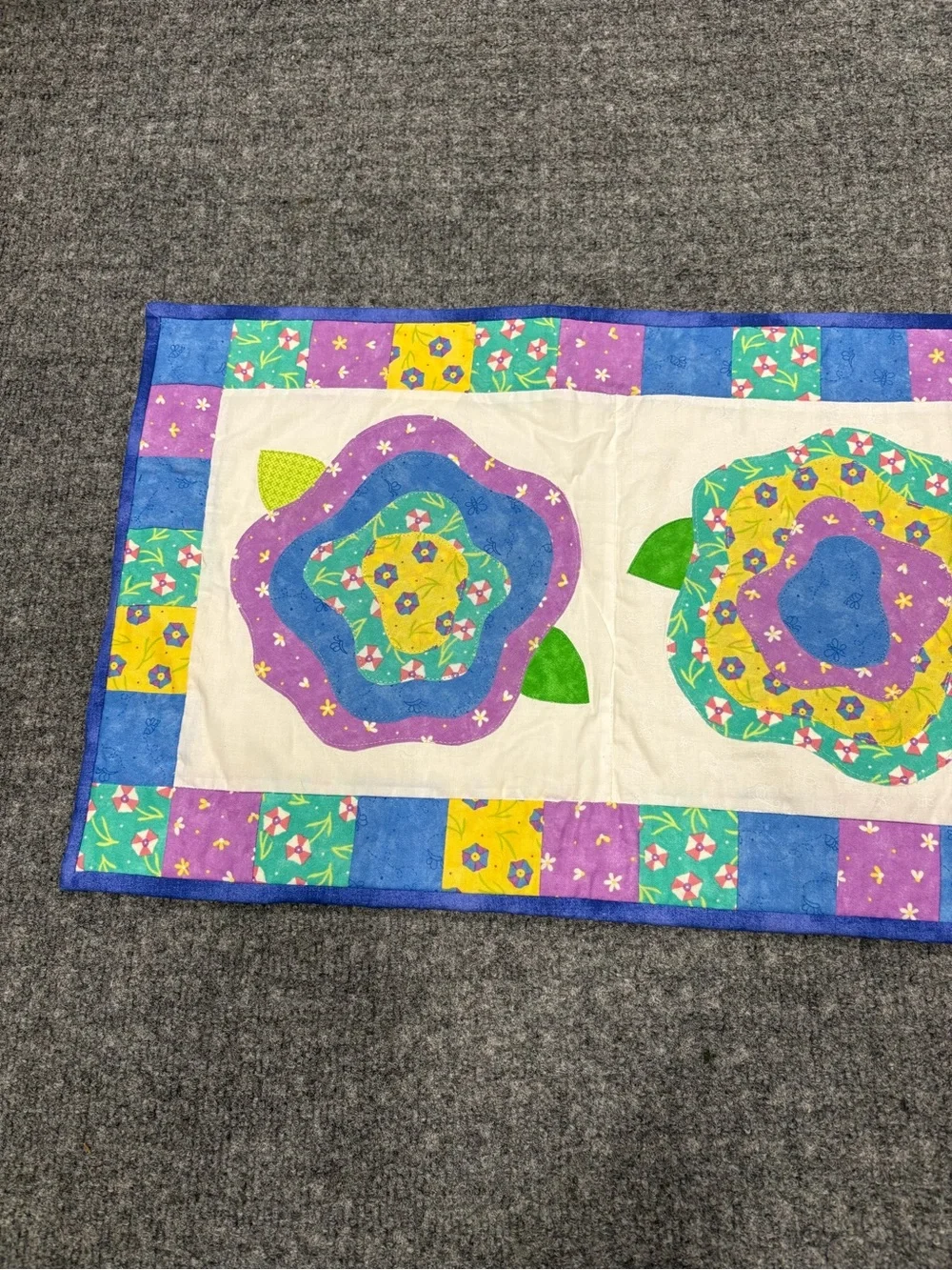 Colorful Floral Patchwork Table Runner Beautiful Design